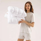 Pillow Quilted Cooling Ice-Silk Microfiber Fill Medium-Firm Support