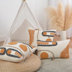 Pillow Set Hand-Tufted Geometric Cotton Cover Square & Lumbar