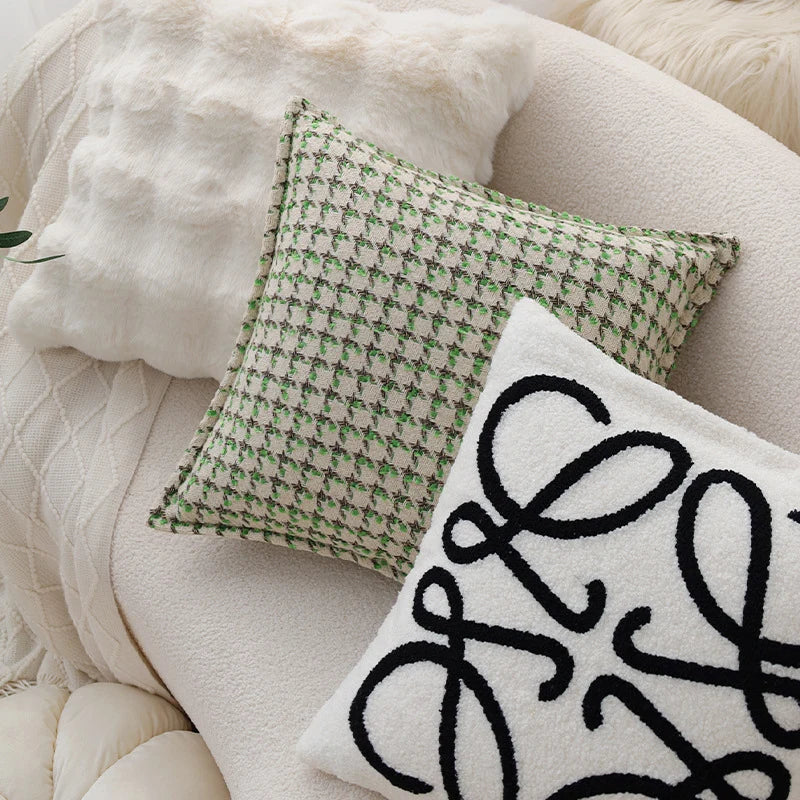 Pillowcase Faux Fur Ribbed Wave Concealed Zipper