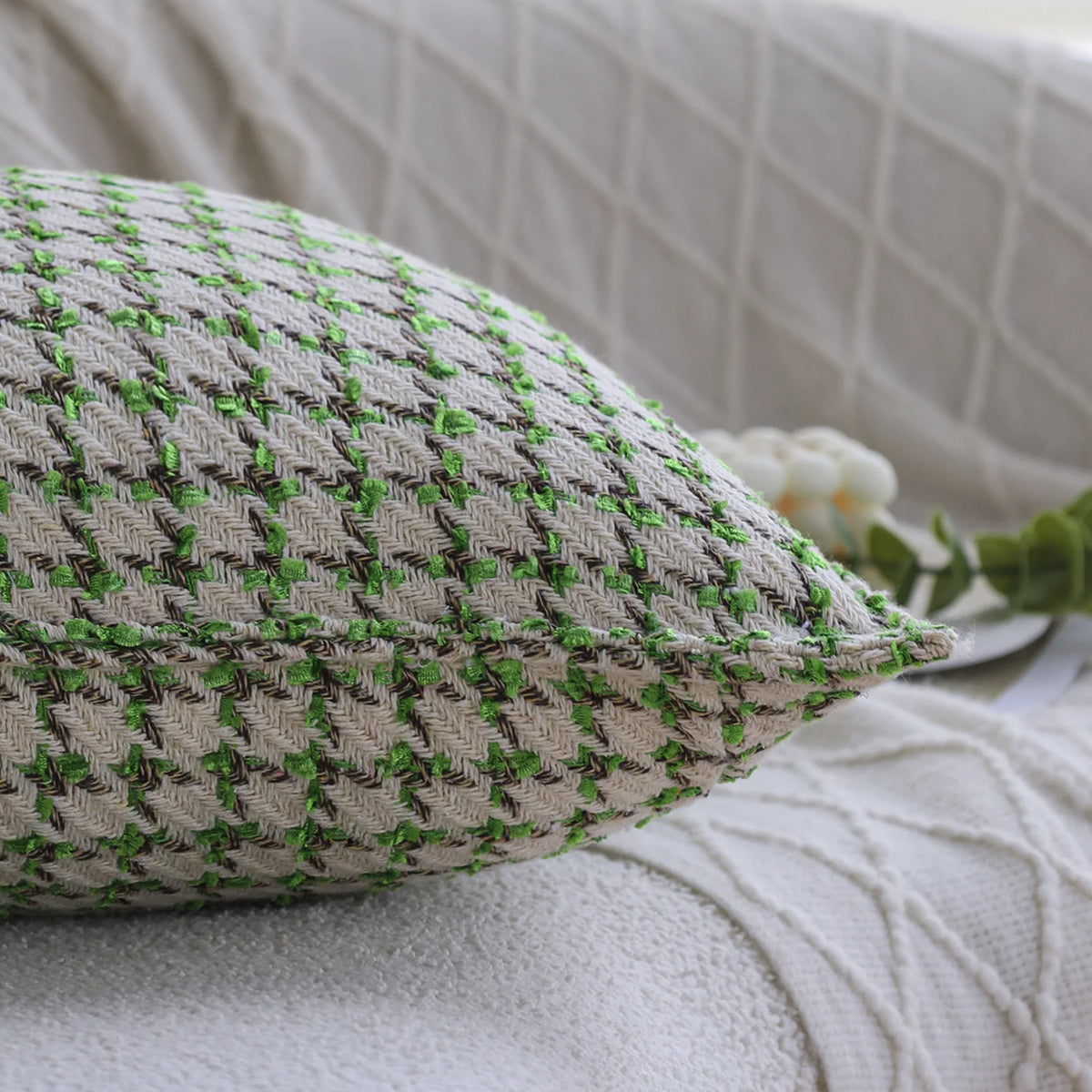 Pillowcase Faux Fur Ribbed Wave Concealed Zipper