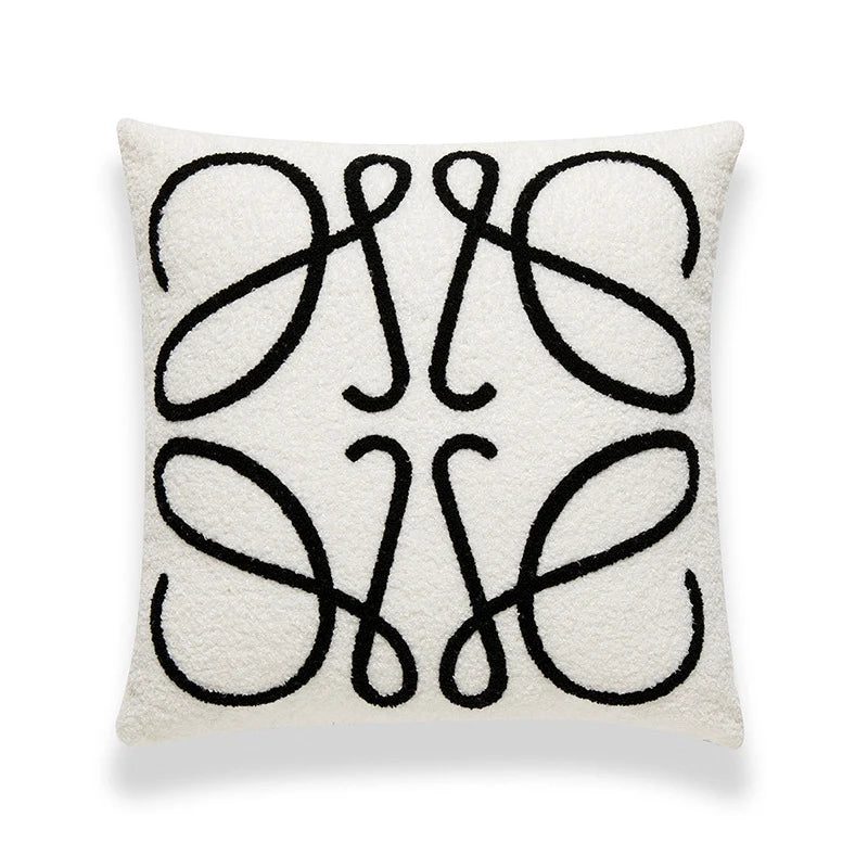 Pillowcase Faux Fur Ribbed Wave Concealed Zipper