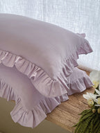 Pillowcase Set Ruffled Pre-Washed Linen Set of 2