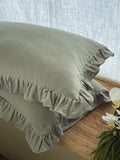 Pillowcase Set Ruffled Pre-Washed Linen Set of 2
