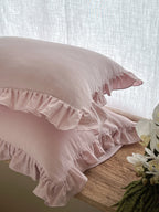 Pillowcase Set Ruffled Pre-Washed Linen Set of 2