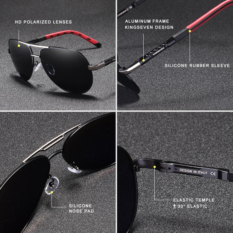 Pilot Sunglasses Polarized UV400 Aluminum Frame