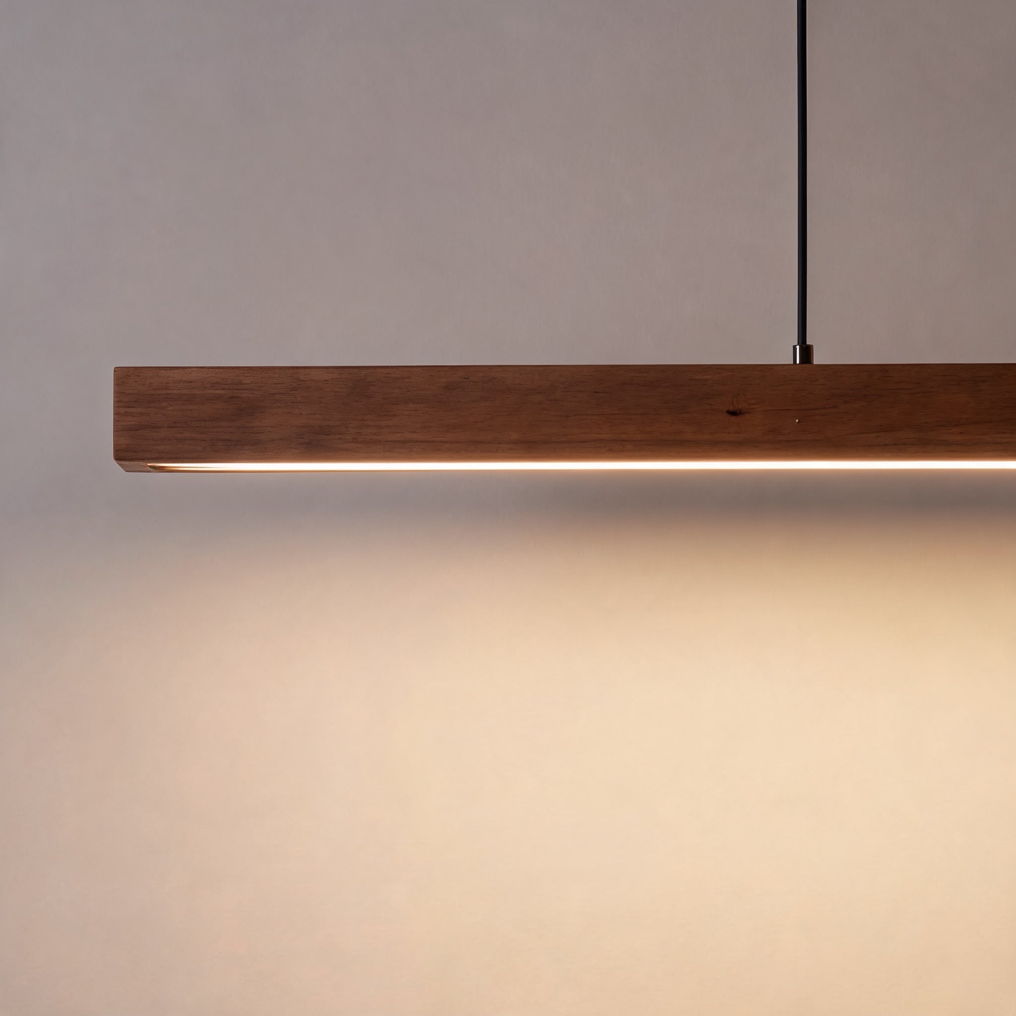 Pine & Black Walnut Energy-Efficient LED Pendant Light