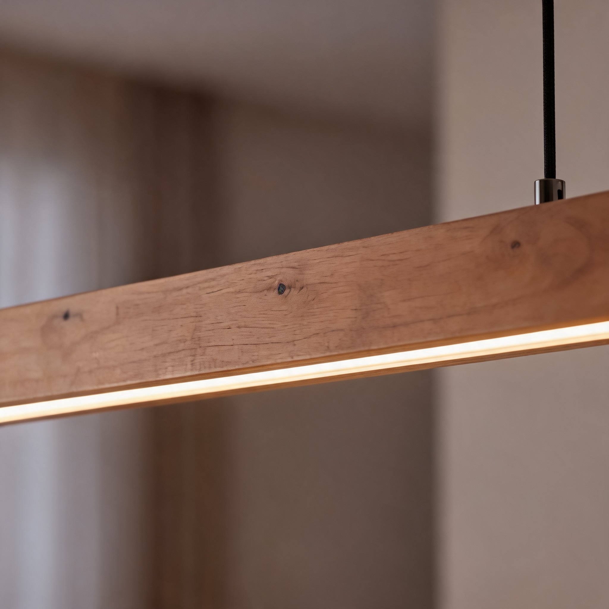 Pine & Black Walnut Energy-Efficient LED Pendant Light