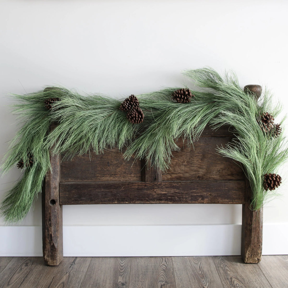 Pine Garland 6 Foot Long Needles & Pinecones