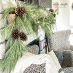 Pine Garland 6 Foot Long Needles & Pinecones