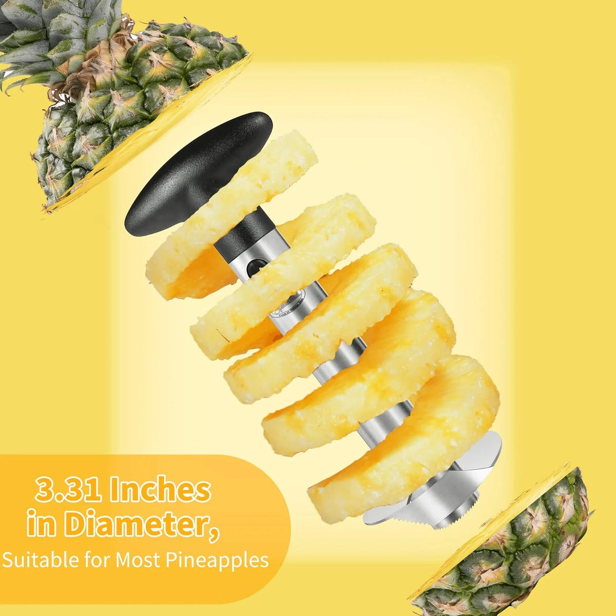 Pineapple Corer Serrated Stainless Steel & Detachable Handle
