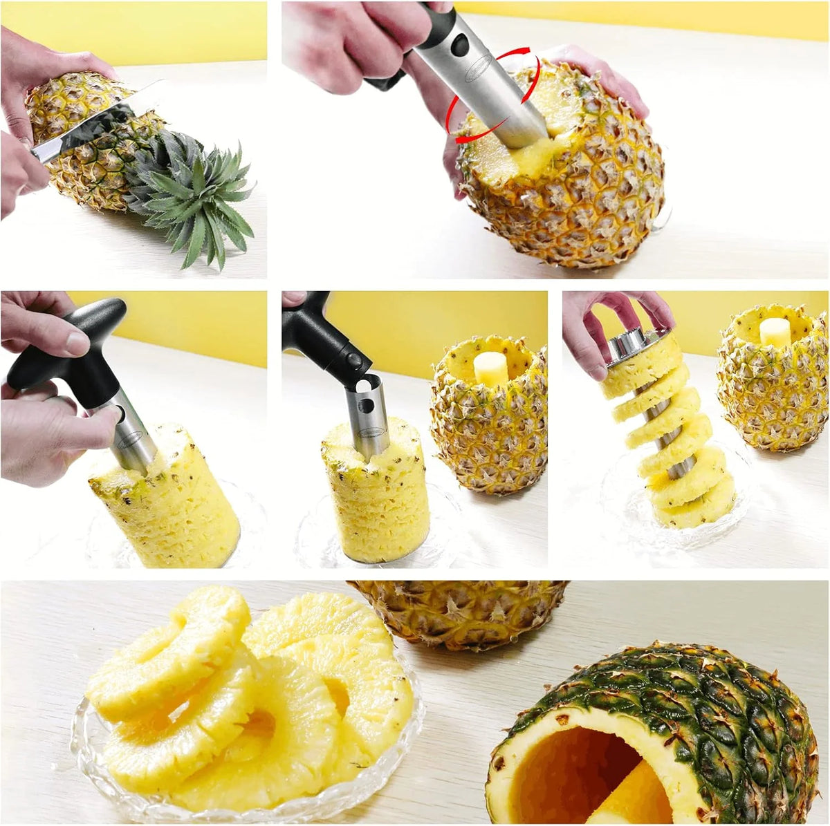 Pineapple Corer Serrated Stainless Steel & Detachable Handle