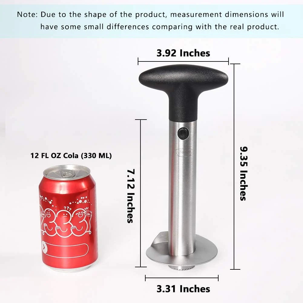 Pineapple Corer Serrated Stainless Steel & Detachable Handle