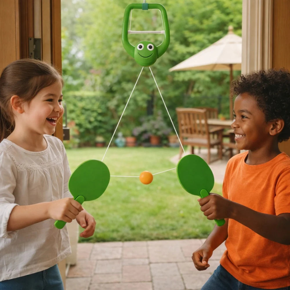 Ping Pong Set Clip-On Retractable Net With Paddles