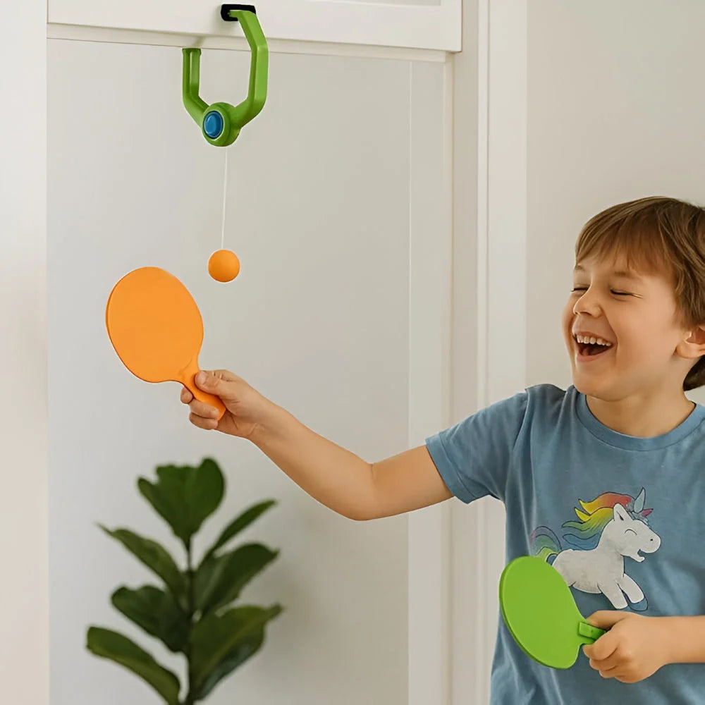 Ping Pong Set Clip-On Retractable Net With Paddles