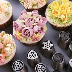Piping Nozzle Set Floral Tips Stainless Steel Dishwasher Safe