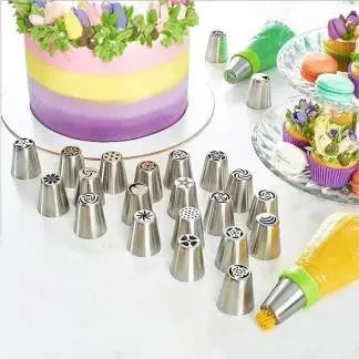 Piping Nozzle Set Floral Tips Stainless Steel Dishwasher Safe