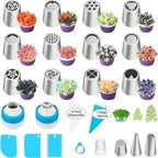 Piping Nozzle Set Floral Tips Stainless Steel Dishwasher Safe