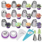 Piping Nozzle Set Floral Tips Stainless Steel Dishwasher Safe