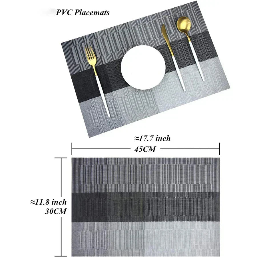 Placemat Set Heat-Resistant Water-Repellent Non-Slip