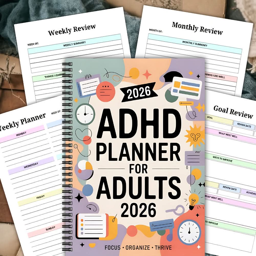 Planner Adult ADHD Structured Daily & Weekly Dated 2026