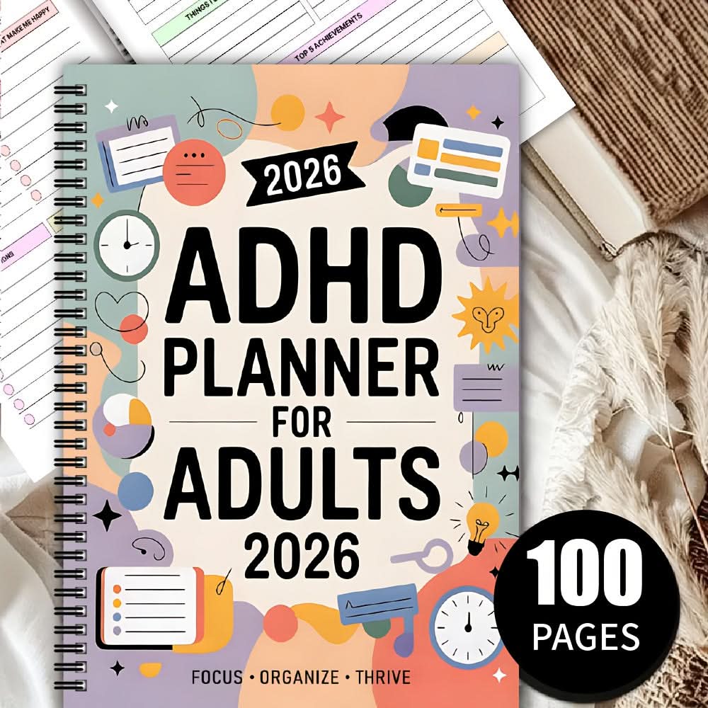 Planner Adult ADHD Structured Daily & Weekly Dated 2026