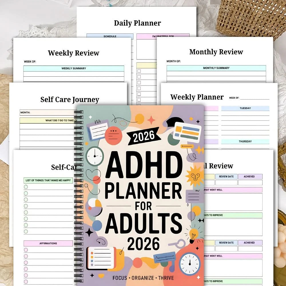 Planner Adult ADHD Structured Daily & Weekly Dated 2026