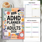 Planner Adult ADHD Structured Daily & Weekly Dated 2026