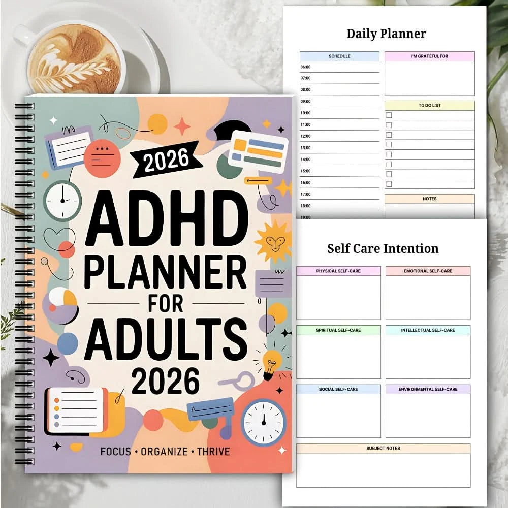 Planner Adult ADHD Structured Daily & Weekly Dated 2026