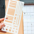 Planner Stencil Set Transparent Mylar Straight Lines & Checklists