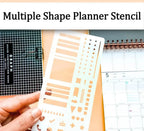 Planner Stencil Set Transparent Mylar Straight Lines & Checklists