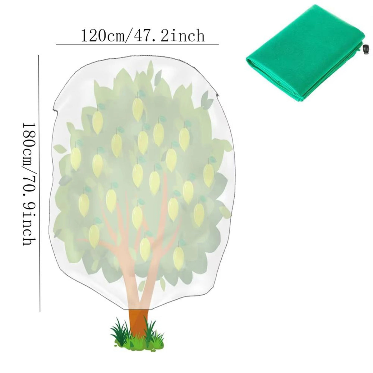 Plant Frost Cover Breathable Zippered & Drawstring
