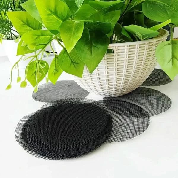 Plant Pot Drainage Screen Glass Fiber Prevents Soil Spillage