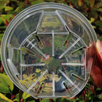 Plant Pot Set Clear Plastic Drainage Pack of 12