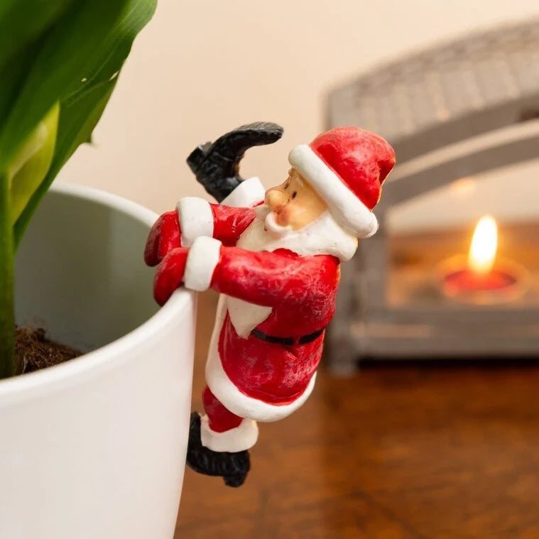 Plant Pot Topper Festive Snowman Easy-To-Place Indoor & Outdoor