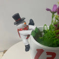 Plant Pot Topper Festive Snowman Easy-To-Place Indoor & Outdoor
