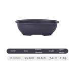 Planter Breathable Rectangular Plastic Bonsai & Succulents