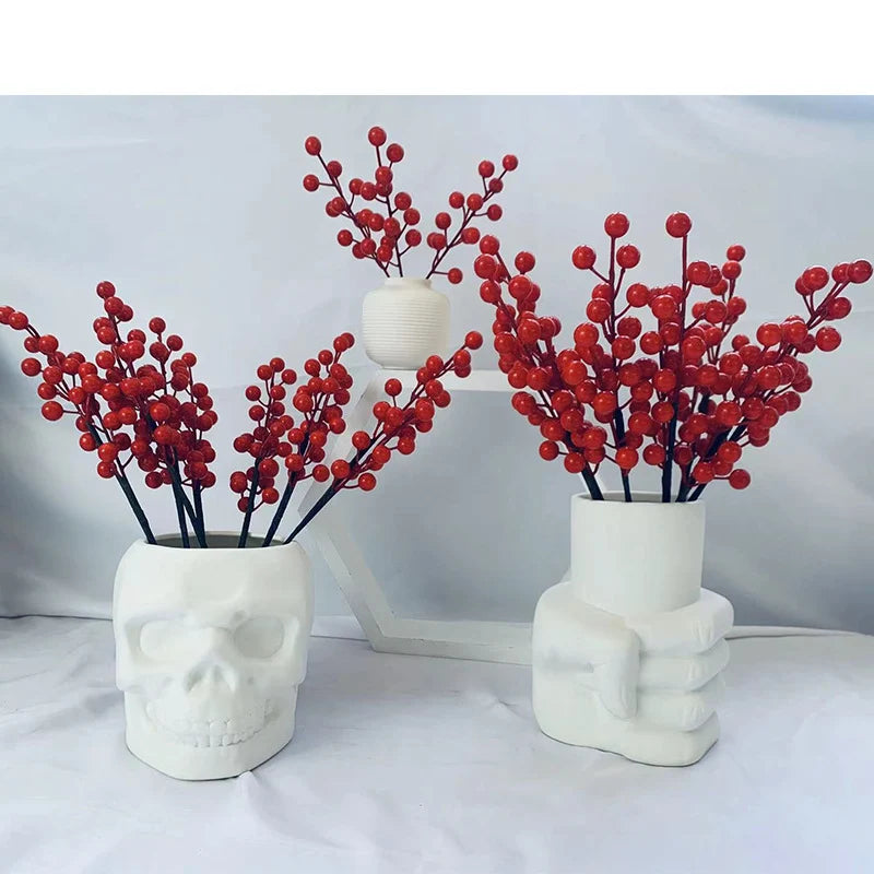Planter Ceramic Skull Design