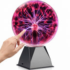Plasma Globe Touch & Sound-Activated 8 Inch Glass