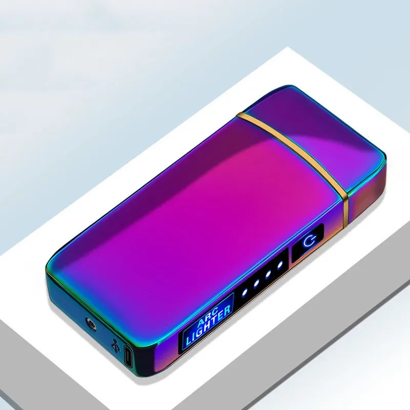 Plasma Lighter Windproof Double Arc USB Rechargeable & LED Indicator