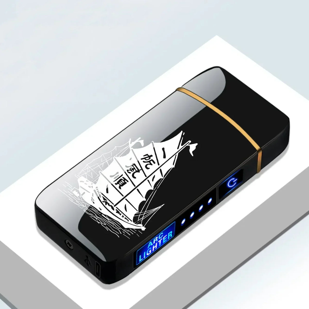 Plasma Lighter Windproof Double Arc USB Rechargeable & LED Indicator