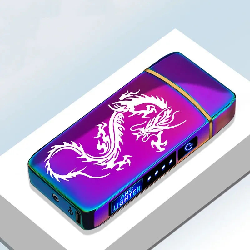 Plasma Lighter Windproof Double Arc USB Rechargeable & LED Indicator