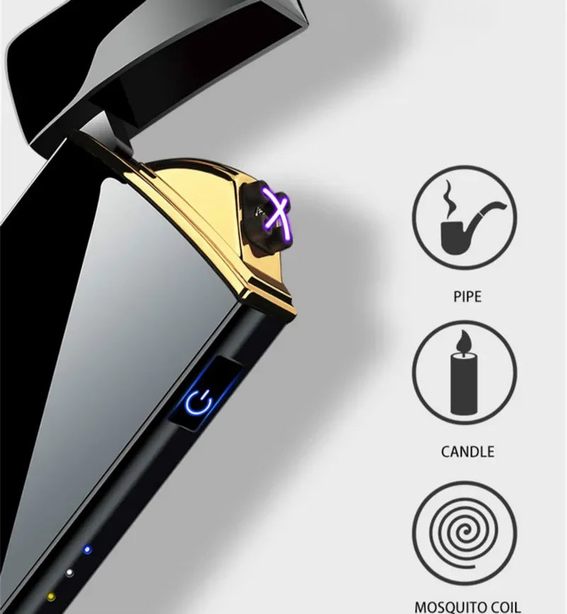 Plasma Lighter Windproof Double Arc USB Rechargeable & LED Indicator