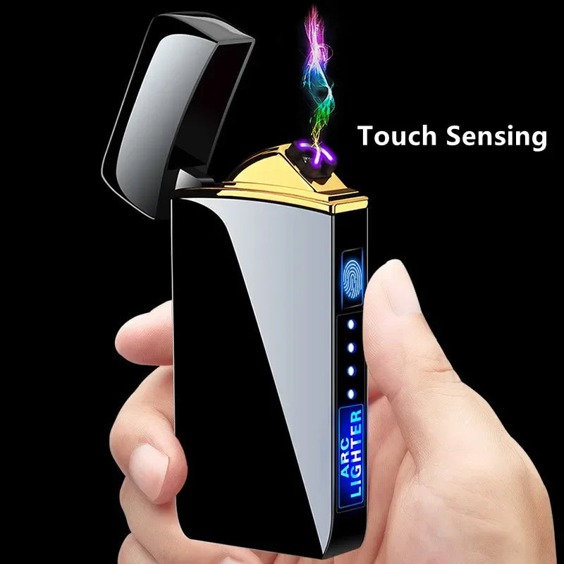 Plasma Lighter Windproof Double Arc USB Rechargeable & LED Indicator
