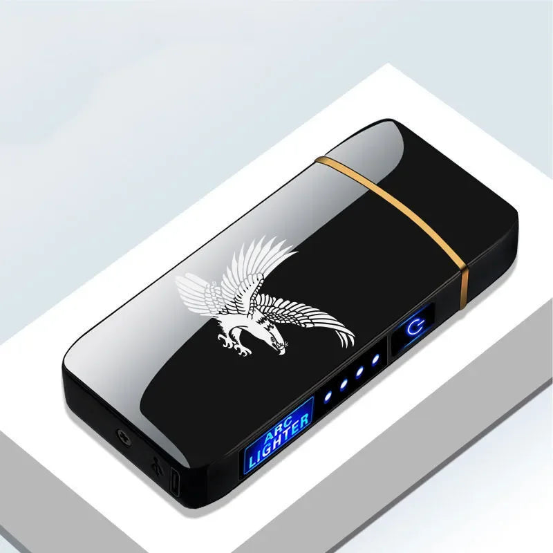 Plasma Lighter Windproof Double Arc USB Rechargeable & LED Indicator
