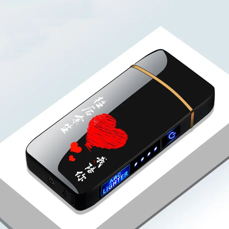 Plasma Lighter Windproof Double Arc USB Rechargeable & LED Indicator