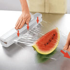 Plastic Wrap Dispenser Spring-Loaded Cutter Fits 12 Inch Rolls