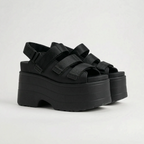 Platform Sandals 4.3-Inch Chunky Heel Adjustable Straps Open-Toe Design