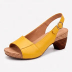 Platform Sandals Round Toe Faux Leather Non-Slip