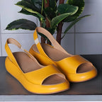 Platform Sandals Thick Sole Elastic Slingback Open Toe