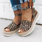 Platform Wedge Sandals Adjustable Ankle Strap Open Toe